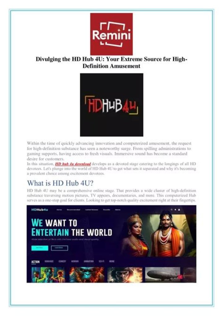 HD for Hub 4U: Your Ultimate Guide to High-Definition Technology