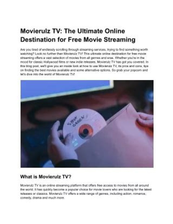 MovieRulz.lv: Your Ultimate Destination for Free Movies and Entertainment